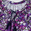 Sugar & Lace Womens Purple Flower Blouse