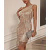 Sugar & Lace Womens Sequin Slant Shoulder Dress