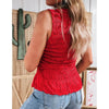 Sugar & Lace Womens Shirred Slim Fit Tank Top Fiery Red - SL25613977-P3