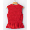 Sugar & Lace Womens Shirred Slim Fit Tank Top Fiery Red - SL25613977-P3