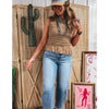 Sugar & Lace Womens Shirred Slim Fit Tank Top Smoke Gray - SL25613977-P7016