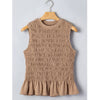 Sugar & Lace Womens Shirred Slim Fit Tank Top Smoke Gray - SL25613977-P7016