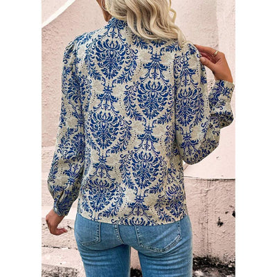 Sugar & Lace Womens Sky Blue Bohemian Blouse