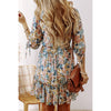 Sugar & Lace Womens Sky Blue Floral Dress