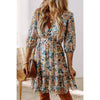 Sugar & Lace Womens Sky Blue Floral Dress