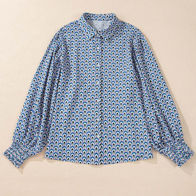 Sugar & Lace Womens Sky Blue Oversized Blouse