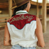 Sugar & Lace Womens Sleeveless Western Shirt Ivory - SLTO1158-IVY