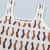 Sugar & Lace Womens Square Neck Leopard/ Horseshoe Blouse White - SL2761137-P122