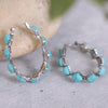 Sugar & Lace Womens Square Turquoise Earrings