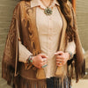 Sugar & Lace Womens Studded Embroidered Fringe Cape