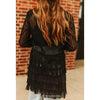 Sugar & Lace Womens Suede Fringe Zip Up Shirt Dress Black - SLJO346-BLK