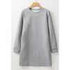 Sugar & Lace Womens Textured Long Sleeve Grey Dress