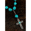 Sugar & Lace Womens Turquoise Cross Pendant Necklace