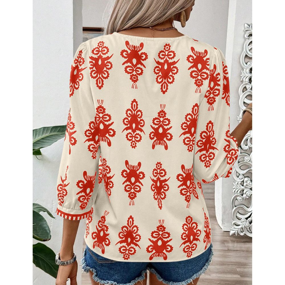 Sugar & Lace Womens Vintage Orange Blouse