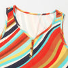 Sugar & Lace Womens Wavy Striped Tank Top