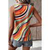 Sugar & Lace Womens Wavy Striped Tank Top