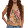 Sugar & Lace Womens Western Boots Flower Blouse Camel - SL25614353-P1016