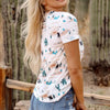 Sugar & Lace Womens Western Cactus Print T-Shirt Beige - SL25223906-P1520