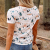 Sugar & Lace Womens Western Cactus Print T-Shirt Beige - SL25223906-P1520