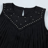 Sugar & Lace Womens Western Fringe Sleeveless Blouse Black - SL25613899-P2