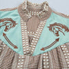 Sugar & Lace Womens Western Gingham Blouse Brown - SL25136729-P1722
