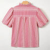 Sugar & Lace Womens Western Gingham Blouse Red - SL25136729-P322