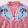 Sugar & Lace Womens Western Gingham Blouse Red - SL25136729-P322