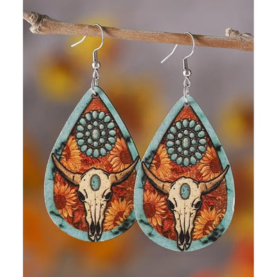 Sugar & Lace Womens Western Wooden Earrings