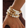 Sugar & Lace Womens White 5 Pcs Pearl Bracelet