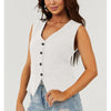 Sugar & Lace Womens White Suit Vest