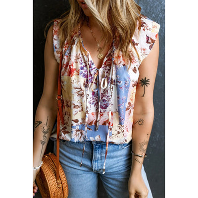 Sugar & Lace Womens Floral Print Blouse