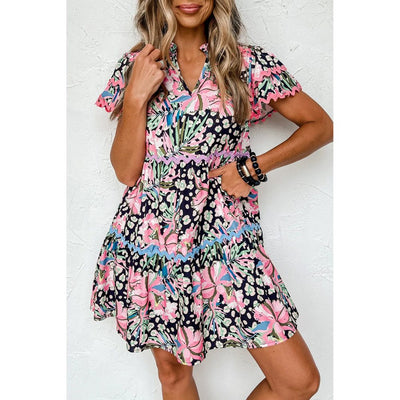 Sugar & Lace Womens Pink Floral Dress