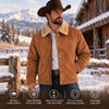 Tempco Mens Marlboro Shearling Suede Trucker Jacket - TM6002