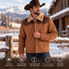 Tempco Mens Marlboro Shearling Suede Trucker Jacket - TM6002