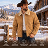Tempco Mens Marlboro Shearling Suede Trucker Jacket - TM6002