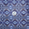 Tempco Mens Printed Western Short Sleeve Snap Polo Shirt Blue