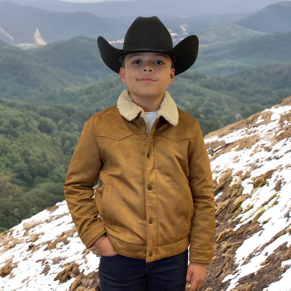 Tempco Boys Marlboro Faux Suede Sherpa Jacket