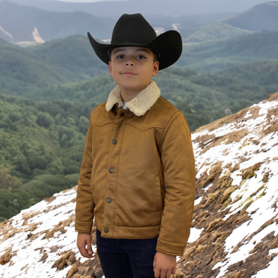 Tempco Boys Marlboro Faux Suede Sherpa Jacket