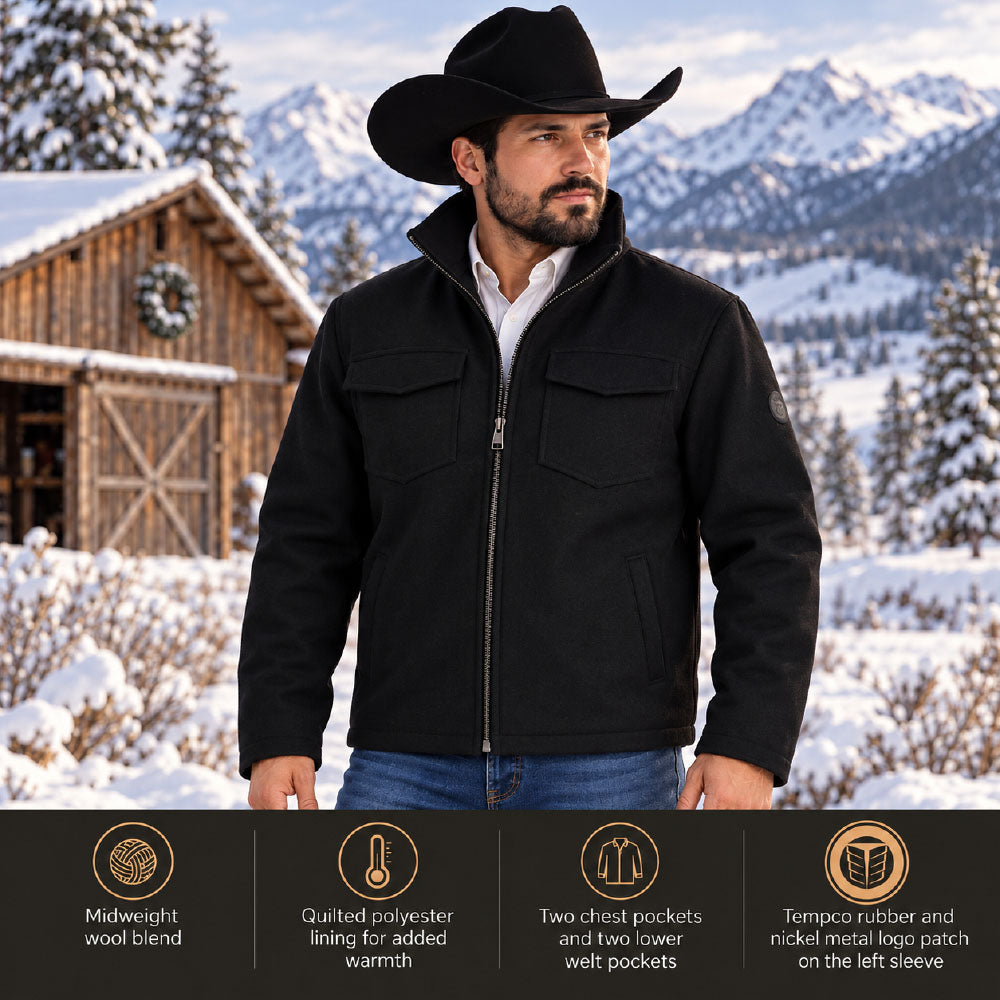 Tempco Mens Alamo Wool Blend Jacket | Western Outerwear