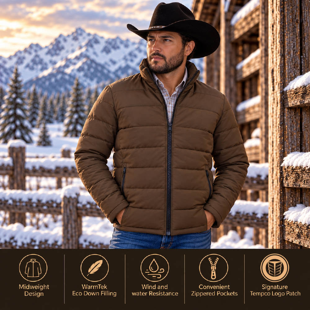 Tempco Mens Colorado Midweight Puffer Jacket - TM1313