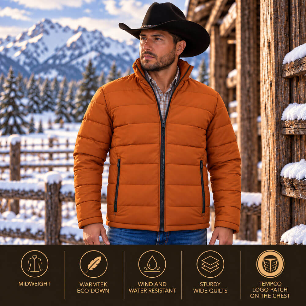 Tempco Mens Colorado Midweight Puffer Jacket - TM1313