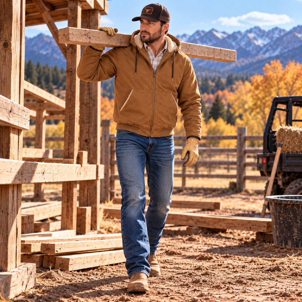 Tempco Mens Cruces Canvas Hood Jacket | Western | Buy Online