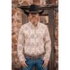 Tempco Mens El Vikingo Button Down Long Sleeve Shirt Aztec Yellow