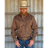 Tempco Mens El Vikingo Button Down Long Sleeve Shirt Brown/Green - TMVKBTLS-411