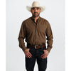 Tempco Mens El Vikingo Button Down Long Sleeve Shirt Brown/Green - TMVKBTLS-411