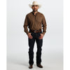 Tempco Mens El Vikingo Button Down Long Sleeve Shirt Brown/Green - TMVKBTLS-411