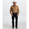 Tempco Mens El Vikingo Button Down Long Sleeve Shirt Brown - TMVKBTLS-414