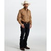 Tempco Mens El Vikingo Button Down Long Sleeve Shirt Brown - TMVKBTLS-414