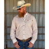 Tempco Mens El Vikingo Button Down Long Sleeve Shirt Cream/Brown - TMVKBTLS-415