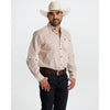 Tempco Mens El Vikingo Button Down Long Sleeve Shirt Cream/Brown - TMVKBTLS-415